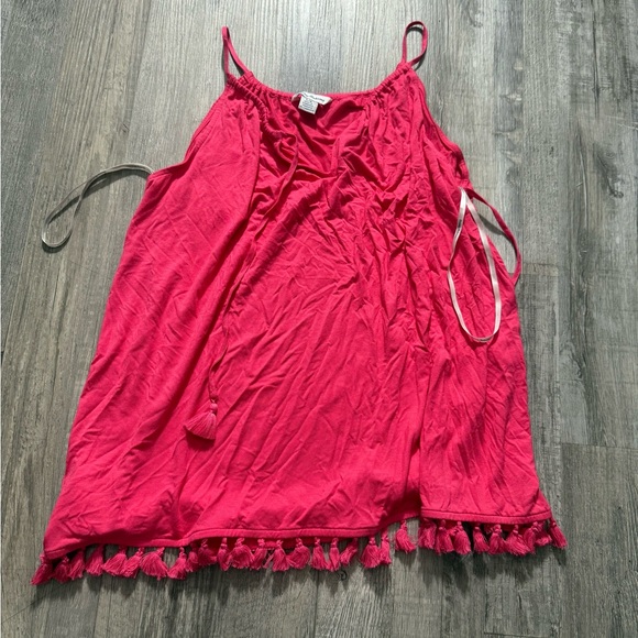 Tommy Bahama Fuchsia Tassel Camisole casual lightweight summer - Picture 1 of 3